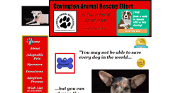 Desktop Screenshot of covingtonanimalrescueeffort.com