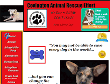 Tablet Screenshot of covingtonanimalrescueeffort.com